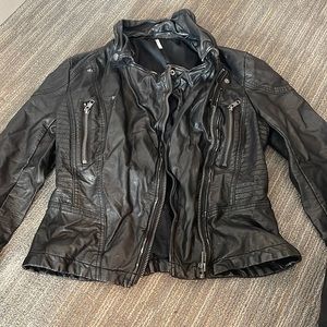 leather jacket - free people